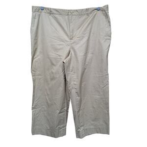 Lauren Ralph Lauren Pants Womens 20W Khaki‎ Wide Leg Crop